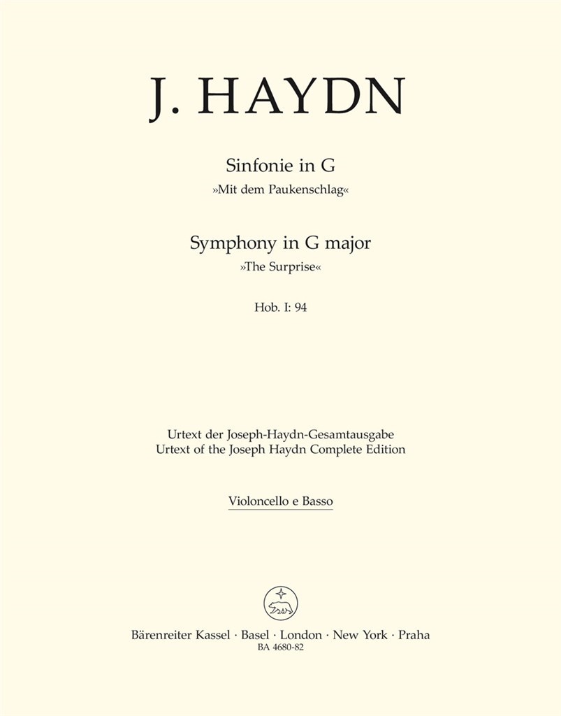 Symphony in G major No. 94 Hob. I:94 The Surprise